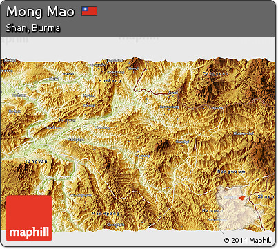 Physical 3D Map of Mong Mao