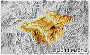 Physical 3D Map of Mong Mao, lighten, desaturated