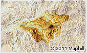 Physical 3D Map of Mong Mao, lighten