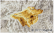 Physical 3D Map of Mong Mao, lighten, semi-desaturated
