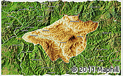 Physical 3D Map of Mong Mao, satellite outside