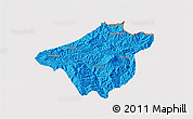 Political 3D Map of Mong Mao, cropped outside