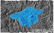 Political 3D Map of Mong Mao, darken, desaturated