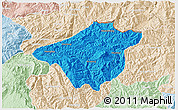 Political 3D Map of Mong Mao, lighten