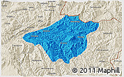 Political 3D Map of Mong Mao, shaded relief outside