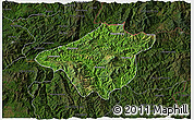 Satellite 3D Map of Mong Mao, darken