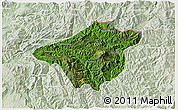 Satellite 3D Map of Mong Mao, lighten