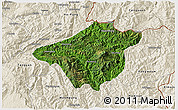 Satellite 3D Map of Mong Mao, shaded relief outside