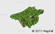 Satellite 3D Map of Mong Mao, single color outside