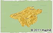 Savanna Style 3D Map of Mong Mao, single color outside