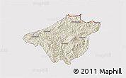 Shaded Relief 3D Map of Mong Mao, cropped outside