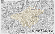 Shaded Relief 3D Map of Mong Mao, desaturated