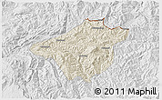 Shaded Relief 3D Map of Mong Mao, lighten, desaturated