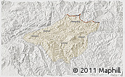 Shaded Relief 3D Map of Mong Mao, lighten, semi-desaturated