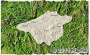 Shaded Relief 3D Map of Mong Mao, satellite outside