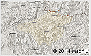 Shaded Relief 3D Map of Mong Mao, semi-desaturated