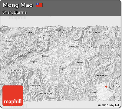 Silver Style 3D Map of Mong Mao