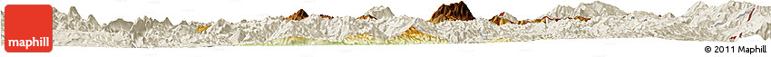 Physical Horizon Map of Mong Mao, shaded relief outside