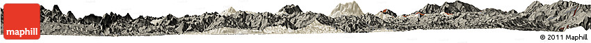 Shaded Relief Horizon Map of Mong Mao, darken