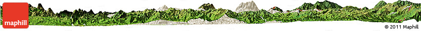Shaded Relief Horizon Map of Mong Mao, satellite outside