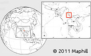 Blank Location Map of Mong Mao, within the entire country