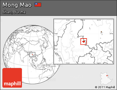 Blank Location Map of Mong Mao