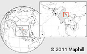 Blank Location Map of Mong Mao, highlighted country, within the entire country