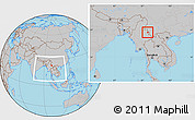 Gray Location Map of Mong Mao, within the entire country