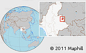 Gray Location Map of Mong Mao, highlighted country