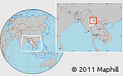 Gray Location Map of Mong Mao, highlighted parent region, within the entire country