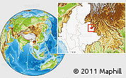 Physical Location Map of Mong Mao, highlighted country