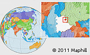 Political Location Map of Mong Mao, highlighted parent region