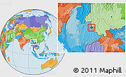 Political Location Map of Mong Mao