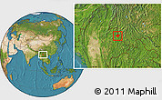 Satellite Location Map of Mong Mao