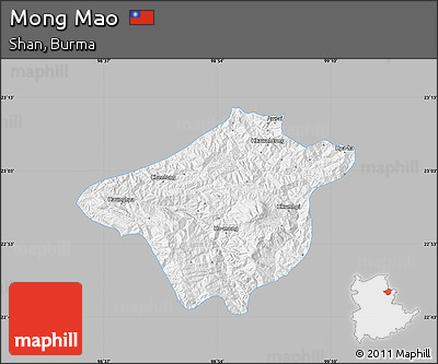 Gray Map of Mong Mao, single color outside