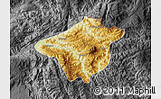 Physical Map of Mong Mao, darken, desaturated