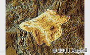 Physical Map of Mong Mao, darken