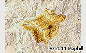 Physical Map of Mong Mao, lighten