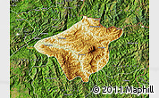 Physical Map of Mong Mao, satellite outside