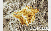 Physical Map of Mong Mao, semi-desaturated