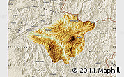 Physical Map of Mong Mao, shaded relief outside