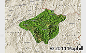 Satellite Map of Mong Mao, shaded relief outside