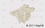 Shaded Relief Map of Mong Mao, cropped outside