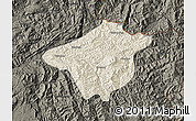 Shaded Relief Map of Mong Mao, darken