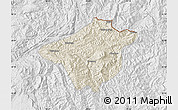 Shaded Relief Map of Mong Mao, lighten, desaturated