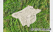 Shaded Relief Map of Mong Mao, satellite outside