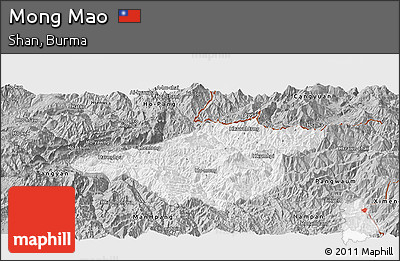 Gray Panoramic Map of Mong Mao