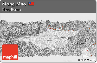 Gray Panoramic Map of Mong Mao