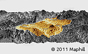 Physical Panoramic Map of Mong Mao, darken, desaturated