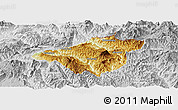 Physical Panoramic Map of Mong Mao, lighten, desaturated